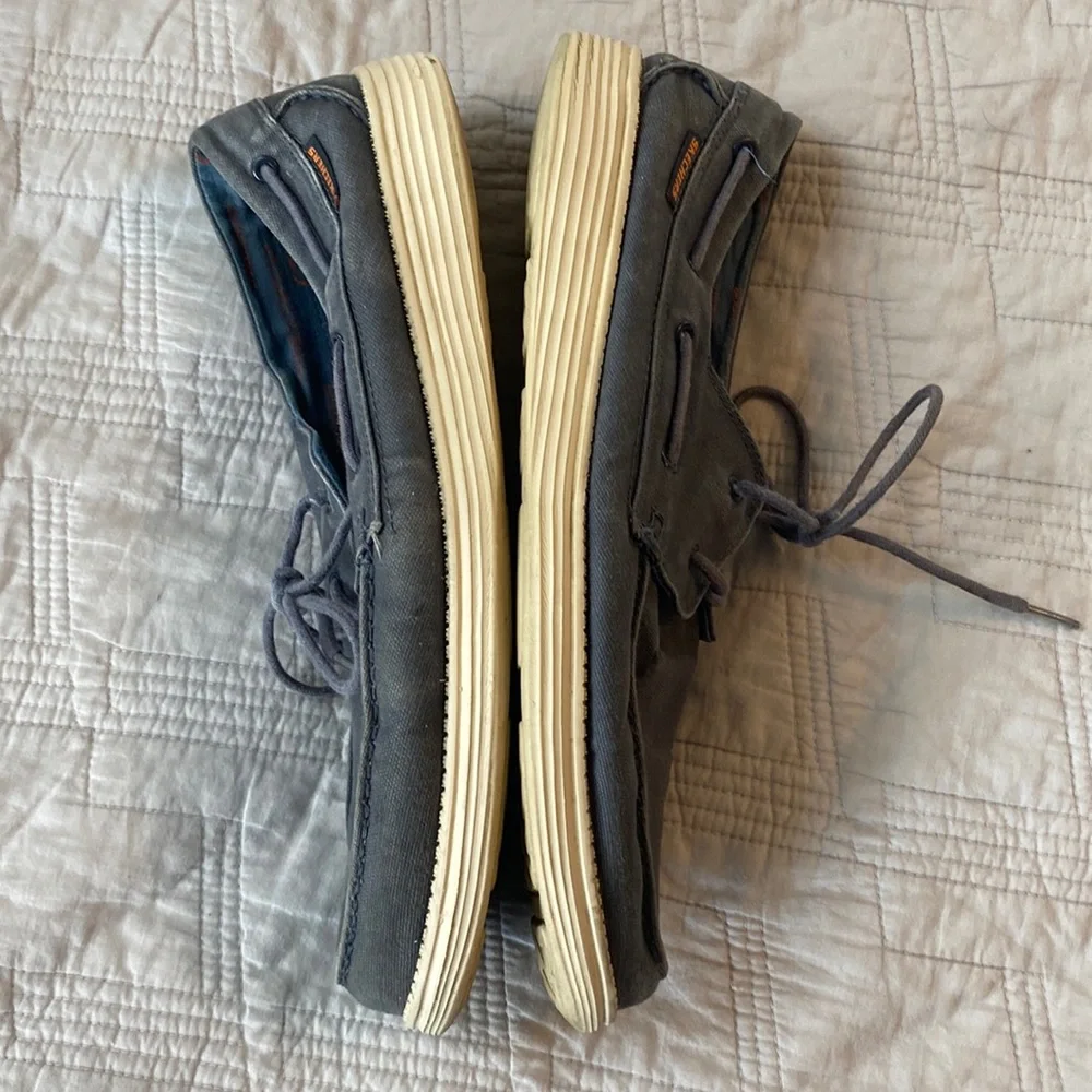 Skechers boat deck shoes grey sz 13